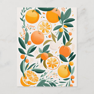 Clementine mandarine postkarte