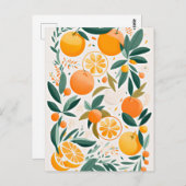 Clementine mandarine postkarte (Vorne/Hinten)