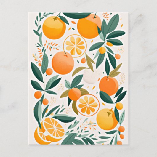 Clementine mandarine postkarte (Vorderseite)