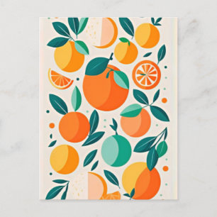 Clementine mandarine postkarte
