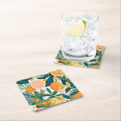 Clementine mandarine rechteckiger pappuntersetzer (Vor Ort)