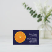 Clementine - Navy Blue Visitenkarte (Stehend Vorderseite)