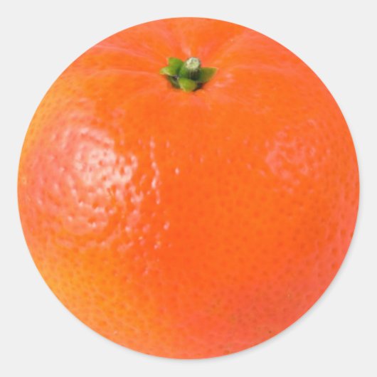 Clementine-orange-Aufkleber Runder Aufkleber (Vorderseite)
