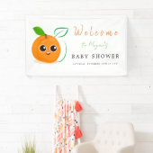 Clementine Orange Fruit Baby Dusche Banner (Insitu)