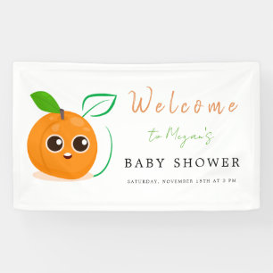 Clementine Orange Fruit Baby Dusche Banner