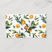 Clementine Orange Niedlich Citrus Diaper Raffle Begleitkarte (Rückseite)