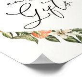 Clementine Orangen und Grüngärten Poster (Ecke)