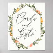 Clementine Orangen und Grüngärten Poster (Vorne)