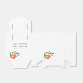 Clementine Watercolor "Cutie" Baby Shower Geschenkschachtel (Ungefaltet)