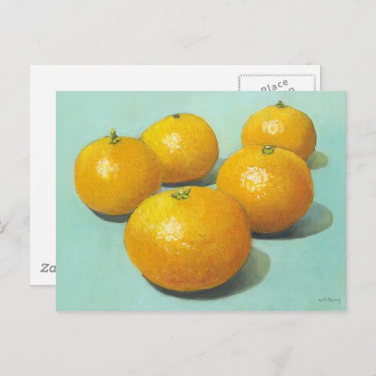 Clementinen Stillleben - II Postkarte (Vorne/Hinten)