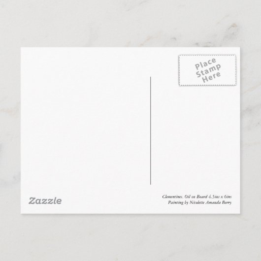 Clementinen Stillleben - II Postkarte (Rückseite)