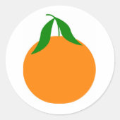 Clementinendesign Runder Aufkleber (Vorderseite)