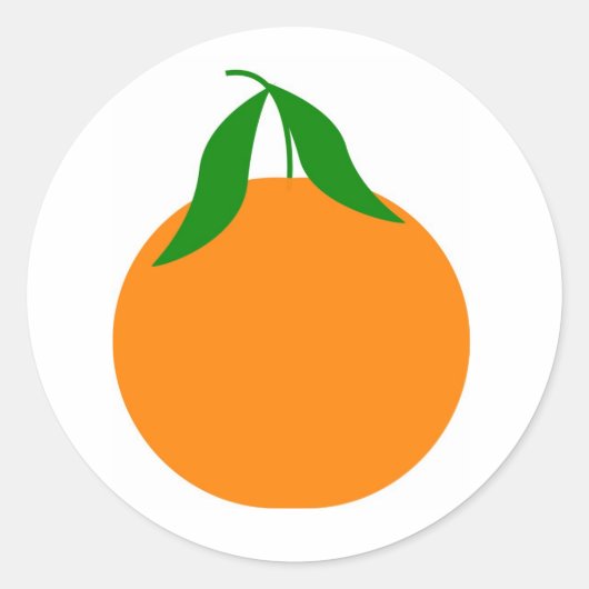 Clementinendesign Runder Aufkleber (Vorderseite)