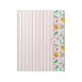 Clementines Cranberries Pine Cones Monogram Notizblock (Rotiert)