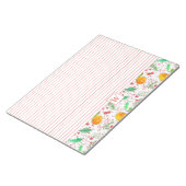 Clementines Cranberries Pine Cones Monogram Notizblock (angewinkelt)