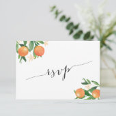 Clementines Orange Citrus Black Food Choice RSVP Karte (Stehend Vorderseite)