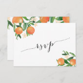 Clementines Orange Citrus Black Food Choice RSVP Karte (Vorne/Hinten)