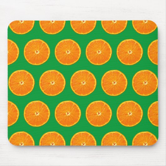 Clementines zu Grün Mousepad (Vorne)