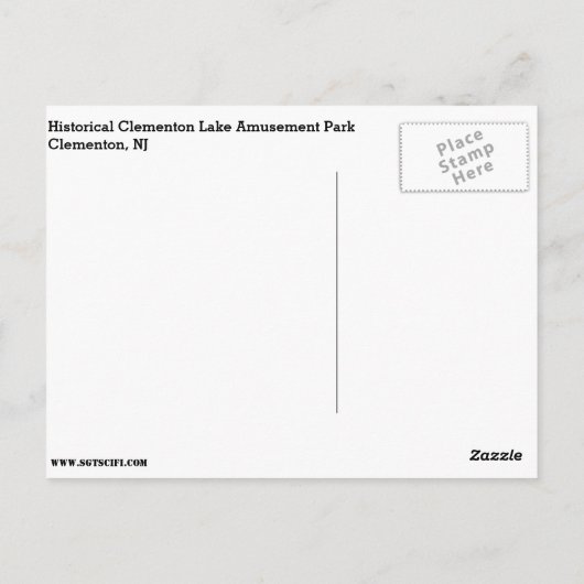 Clementon, NJ Postkarte (Rückseite)