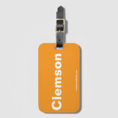 Clemson Bag Tag Gepäckanhänger (Vorderseite Vertikal)