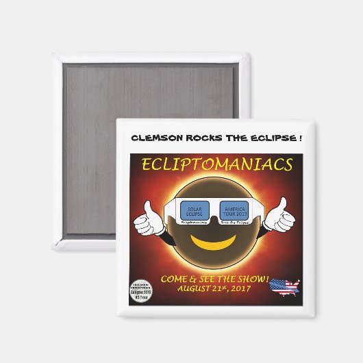 CLEMSON ECLIPSE MAGNET (Vorderseite/Rückseite)