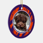 Clemson-Hundefan anpassbar Keramik Ornament (Rechts)