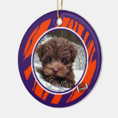 Clemson-Hundefan anpassbar Keramik Ornament (Links)