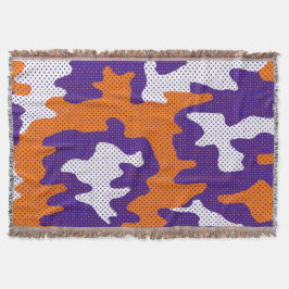 Clemson-Inspired Orange & Purple Tiger Camo Decke