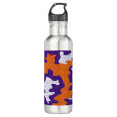 Clemson-Inspired Orange & Purple Tiger Camo Edelstahlflasche (Vorderseite)