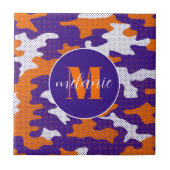 Clemson-Inspired Orange & Purple Tiger Camo Fliese (Vorderseite)
