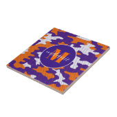Clemson-Inspired Orange & Purple Tiger Camo Fliese (Seite)
