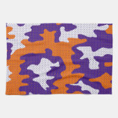 Clemson-Inspired Orange & Purple Tiger Camo Geschirrtuch (Horizontal)