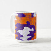 Clemson-Inspired Orange & Purple Tiger Camo Kaffeetasse (Vorderseite Links)