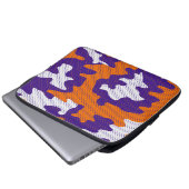 Clemson-Inspired Orange & Purple Tiger Camo Laptopschutzhülle (Vorne Knopf)