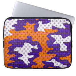 Clemson-Inspired Orange & Purple Tiger Camo Laptopschutzhülle