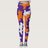 Clemson-Inspired Orange & Purple Tiger Camo Leggings (Vorderseite)