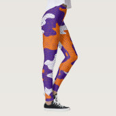 Clemson-Inspired Orange & Purple Tiger Camo Leggings (Rechts)