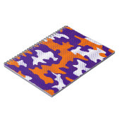 Clemson-Inspired Orange & Purple Tiger Camo Notizblock (Linke Seite)