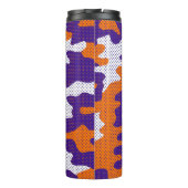 Clemson-Inspired Orange & Purple Tiger Camo Thermosbecher (Rückseite)