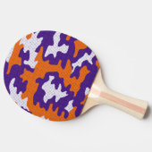 Clemson-Inspired Orange & Purple Tiger Camo Tischtennis Schläger (Seitenansicht)