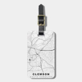 Clemson Karte Gepäckanhänger (Vorderseite vertikal)