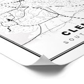 Clemson Karte Poster (Ecke)