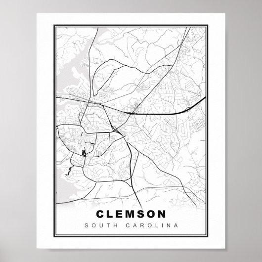 Clemson Karte Poster (Vorne)