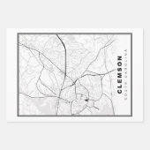 Clemson Map Geschenkpapier Set (Vorderseite)