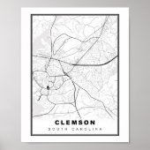 Clemson Map Poster (Vorne)