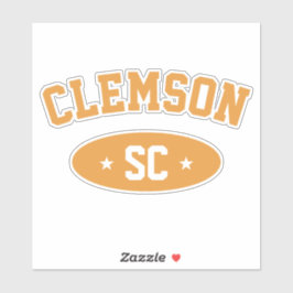 Clemson Vintage Varsity Style Typografie Aufkleber