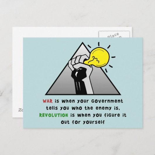 Clench stellt Solidarität gegen die Tyrannei der R Postkarte (Vorne/Hinten)