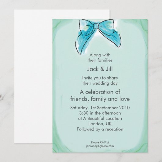 Cleo Bow (Seemann) 12x18 Einladung (Vorne/Hinten)