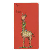 Cleo Giraffe-Weihnachtsgeschenksiegel (Vorne)