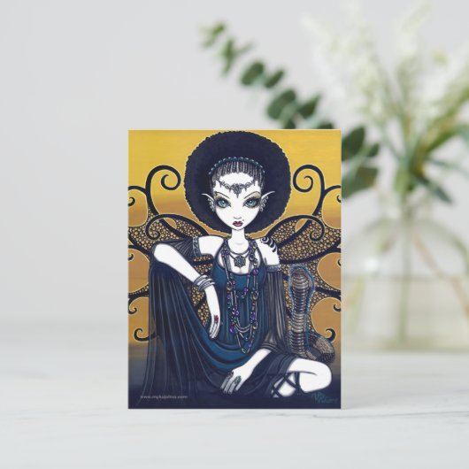 "Cleo" Postcard ägyptische Cobra Feary Goddess Postkarte (Stehend Vorderseite)